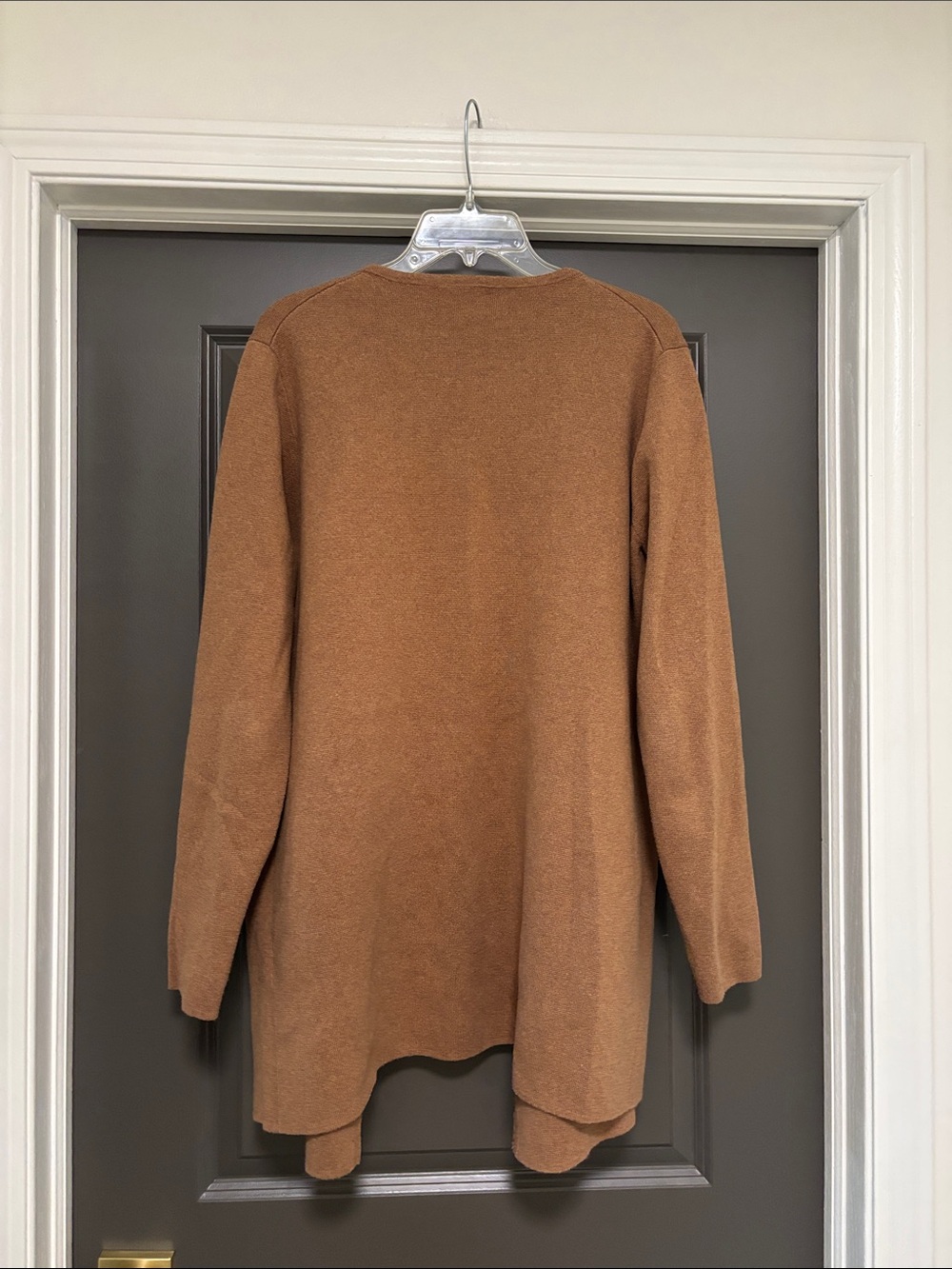 J. Crew Open-Front Cardigan in Warm Brown - Picture 2 of 4